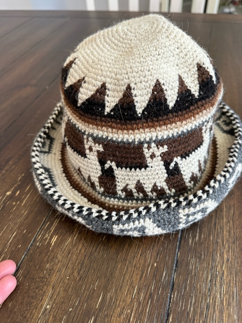 Handmade alpaca hat